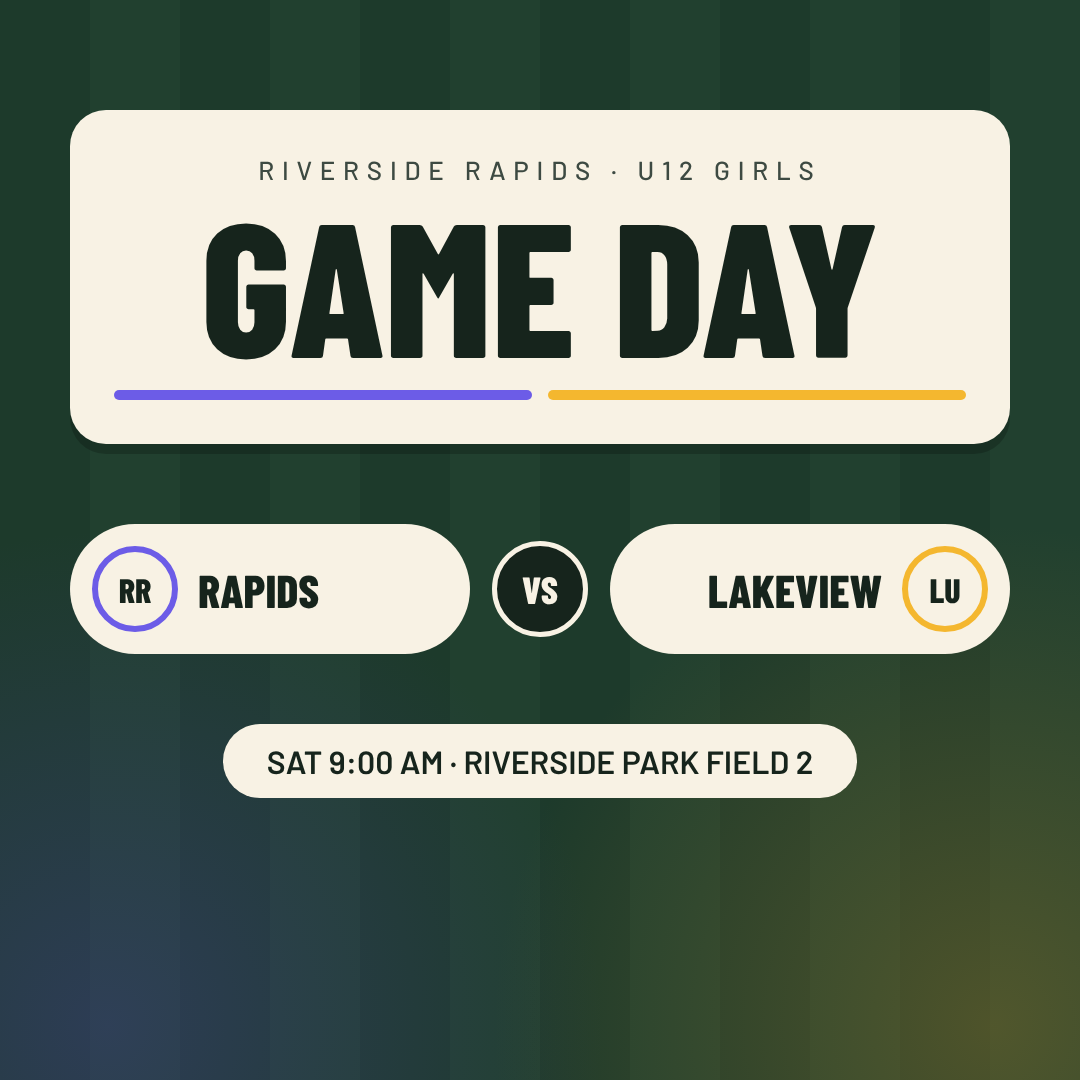 Gameday graphic example